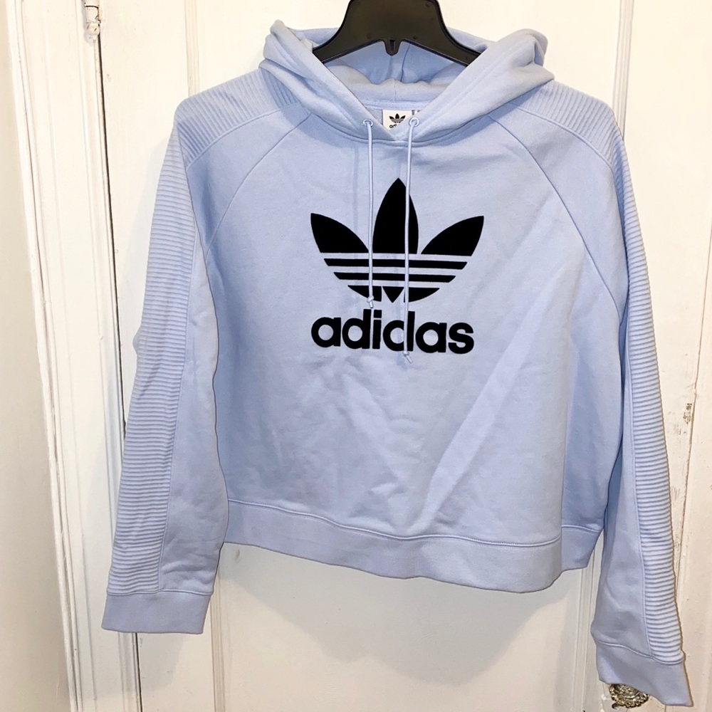 Women’s Adidas Periwinkle Cropped hoodie size XL